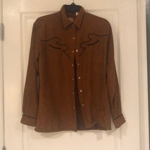 Wrangler Faux Suede Button Down